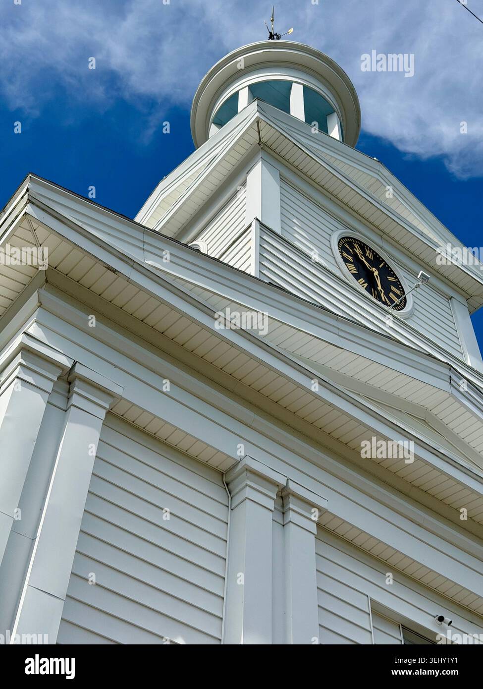 First Congregational Church on Main St., Wellfleet, Cape Cod, Massachusetts. - Smartphone Captured Stock Image