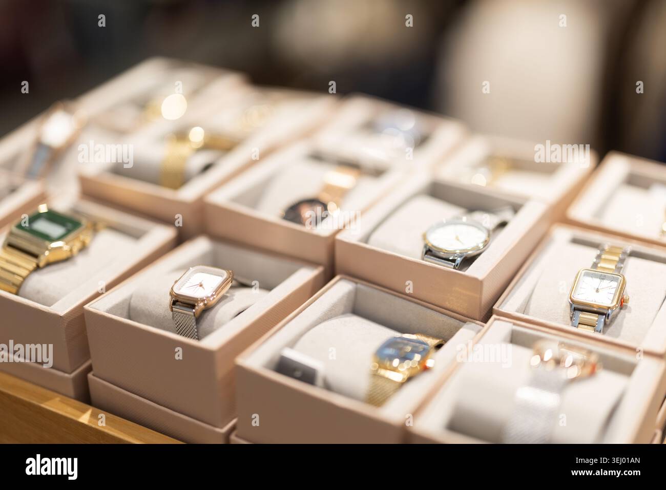 Boxes displayed hi-res stock photography and images - Alamy