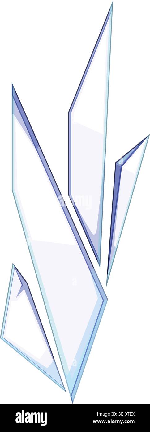 Abstract glass shards forming delicate crystal structure Stock Vector