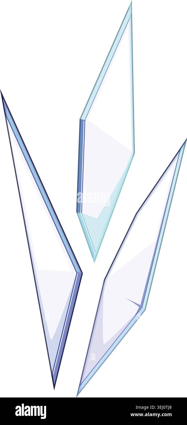 Abstract glass shards forming delicate visual composition Stock Vector