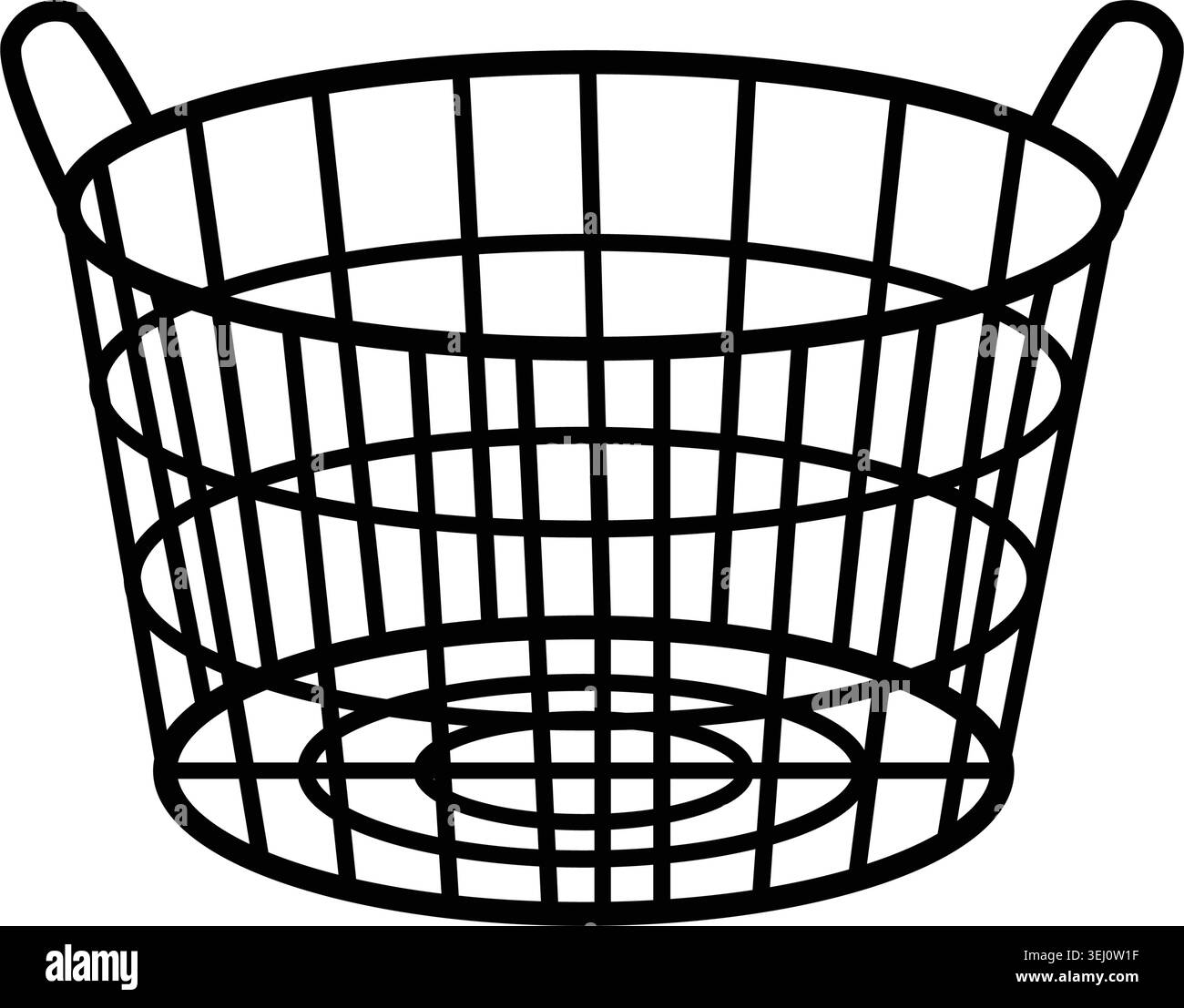 Laundry basket organizing dirty clothes storage container Stock Vector