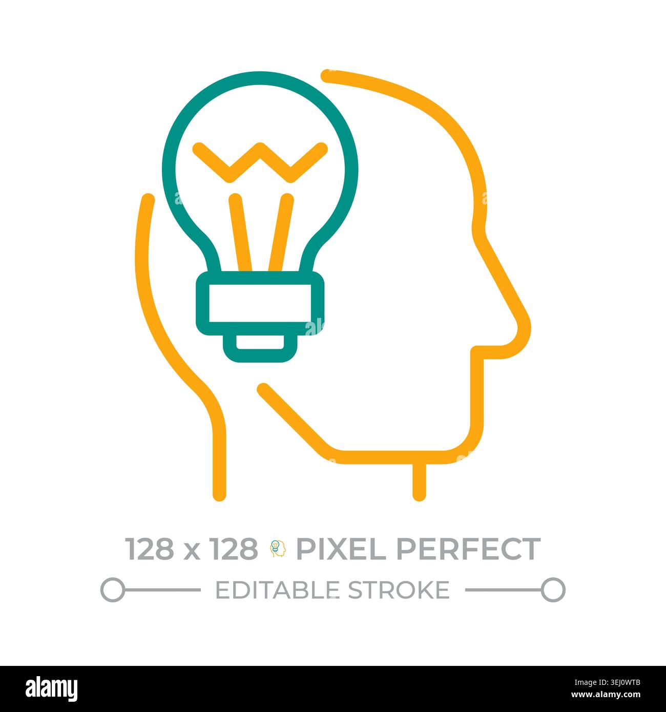 Inspiration two color line icon Stock Vector