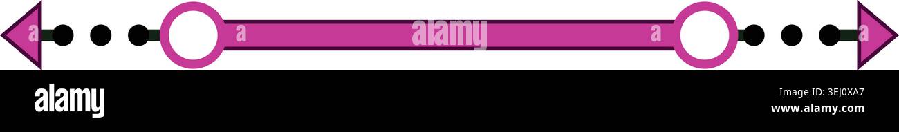 Price range selection indicator on a horizontal scale Stock Vector