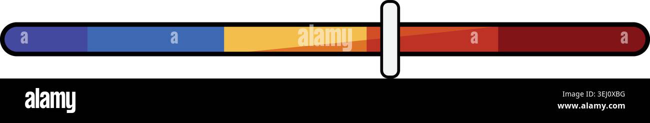 Price range slider gradient ui element Stock Vector