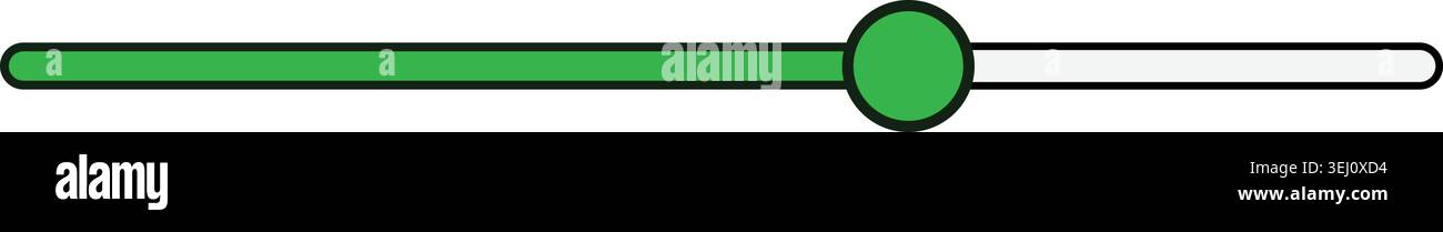 Slider bar indicating adjustment selection interface element Stock Vector