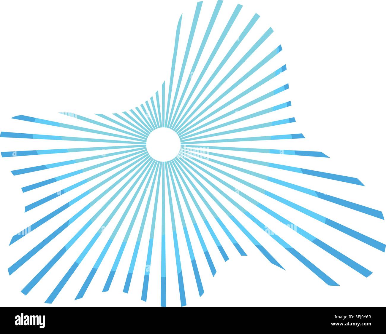 Abstract blue radiating lines creating energy pattern Stock Vector