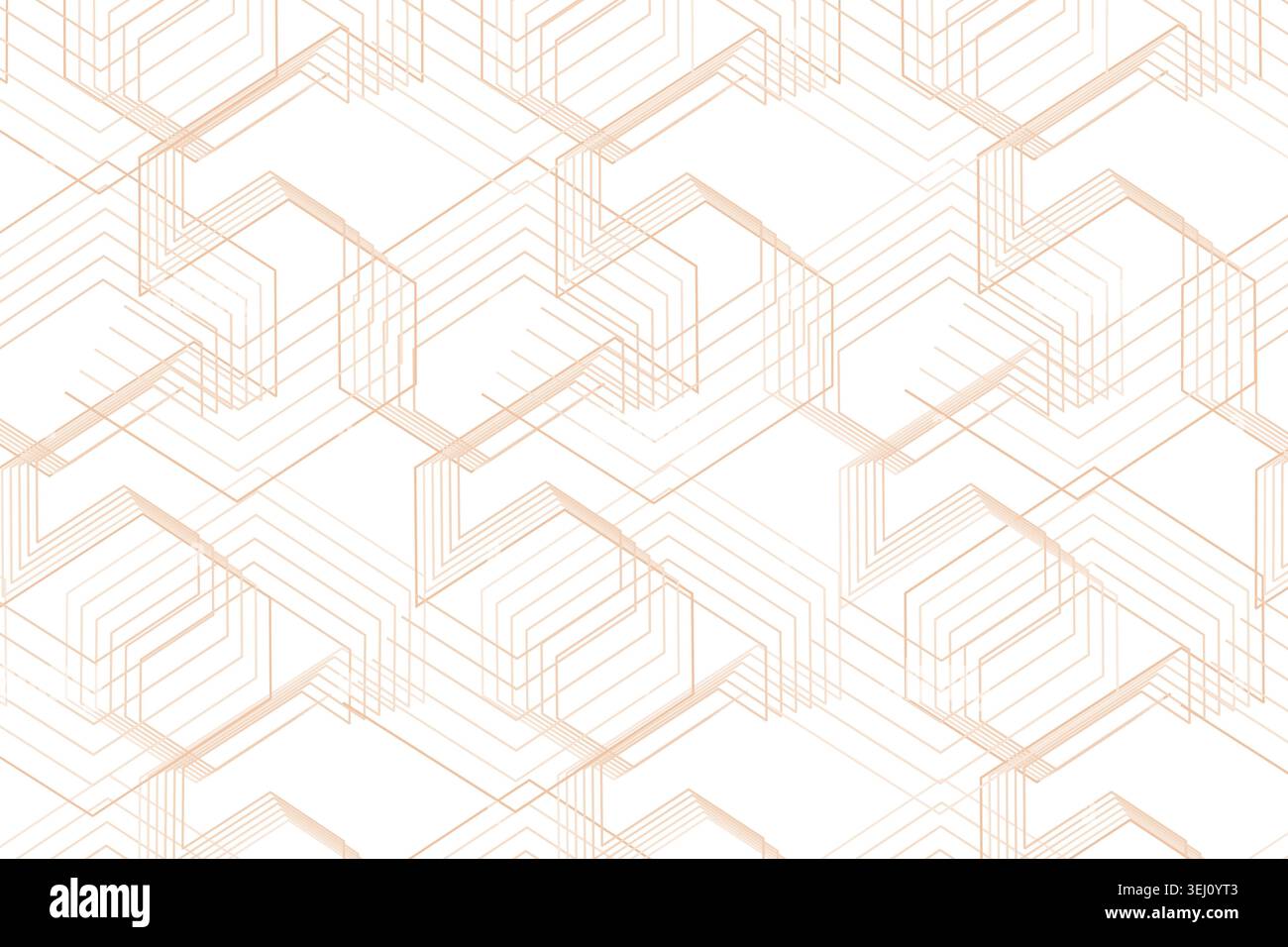 Clean geometric labyrinth background with repeated angular maze lines and subtle layered spacing Stock Vector