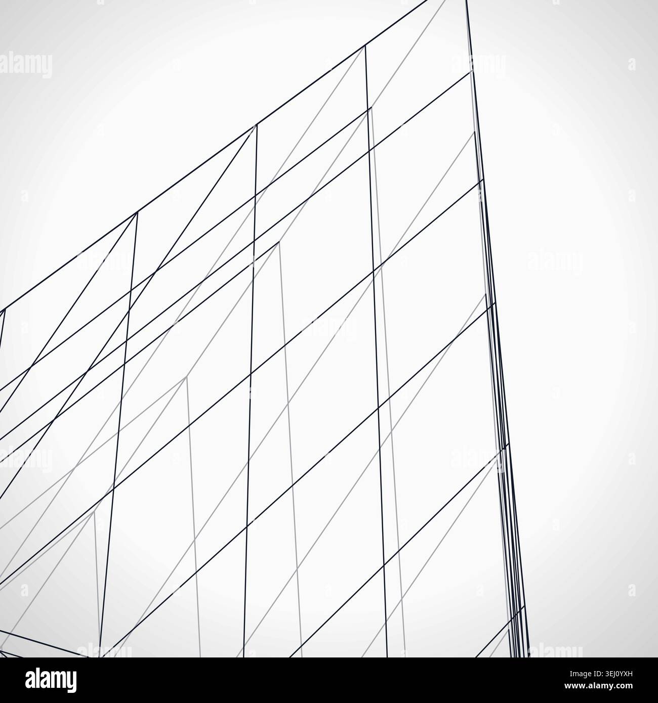Abstract futuristic pyramid structure rendered as a clean geometric network background Stock Vector