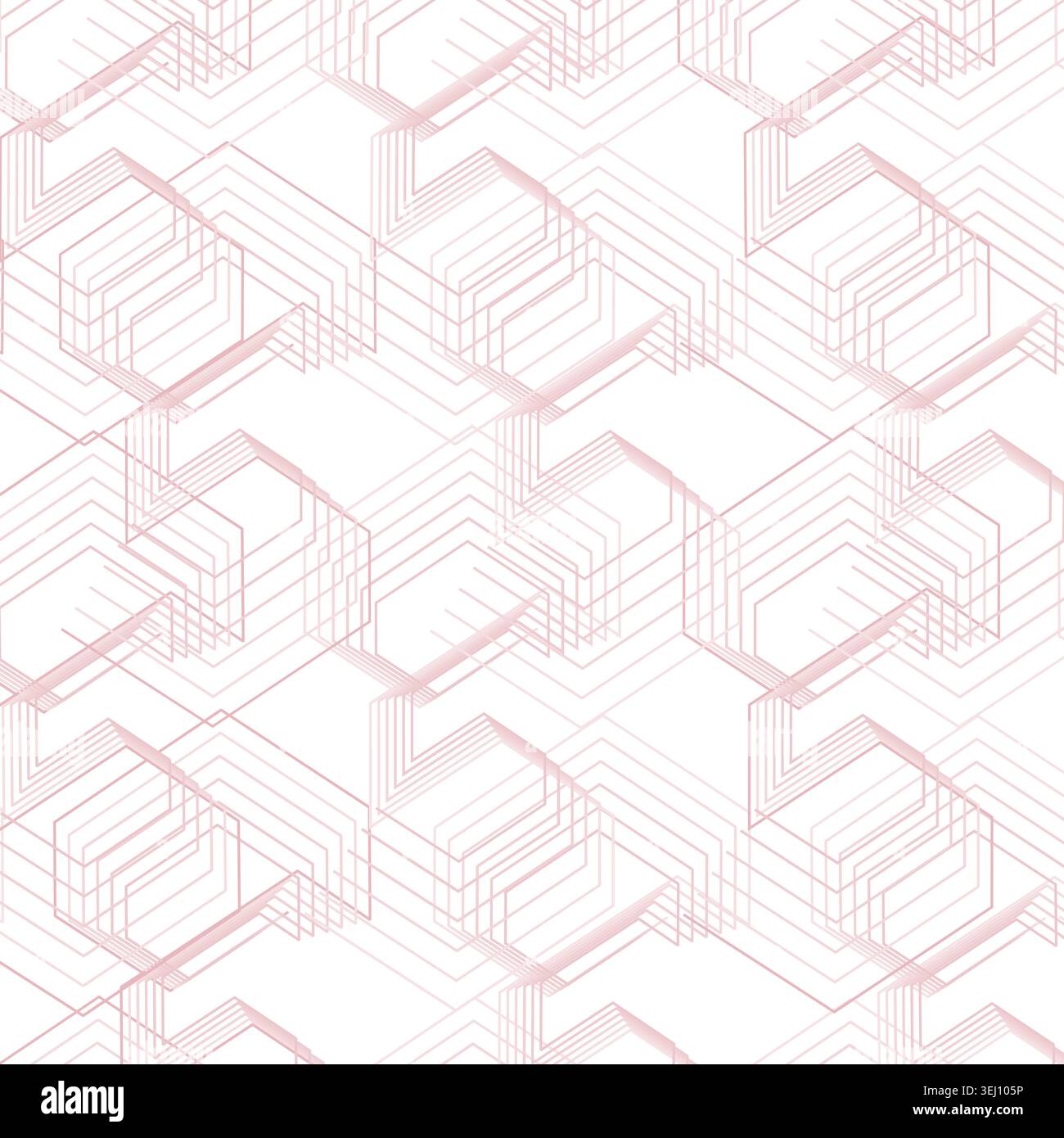 Clean geometric labyrinth background with repeated angular maze lines and subtle layered spacing Stock Vector
