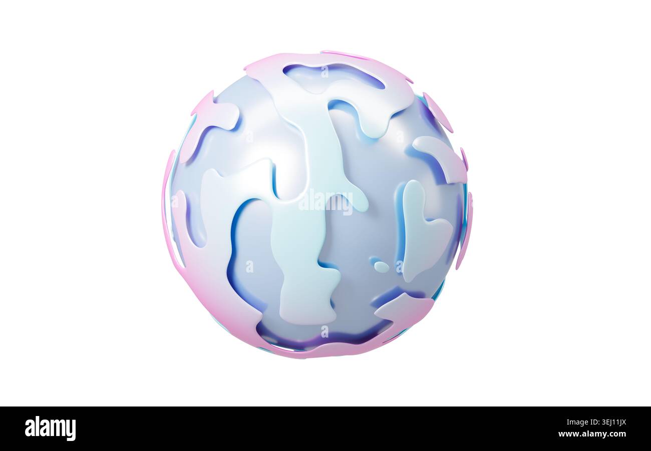 Abstract spherical background, 3d rendering. 3d illustration. Stock Photo