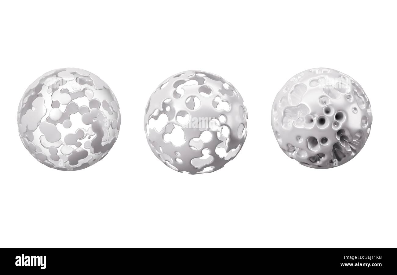 Abstract spherical background, 3d rendering. 3d illustration. Stock Photo