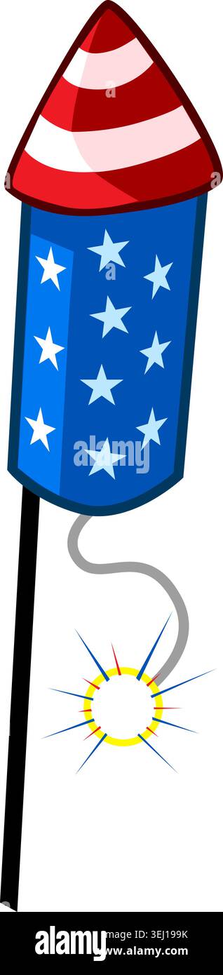 July 4th - Rocket A Stock Vector