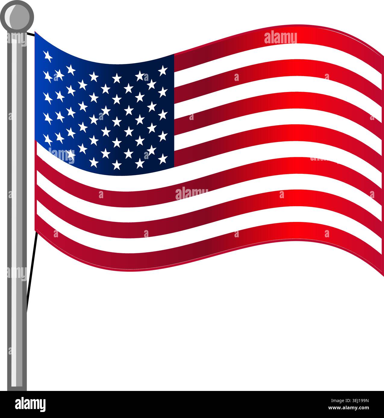 July 4th BBQ Fork - Hot Dog Stock Vector
