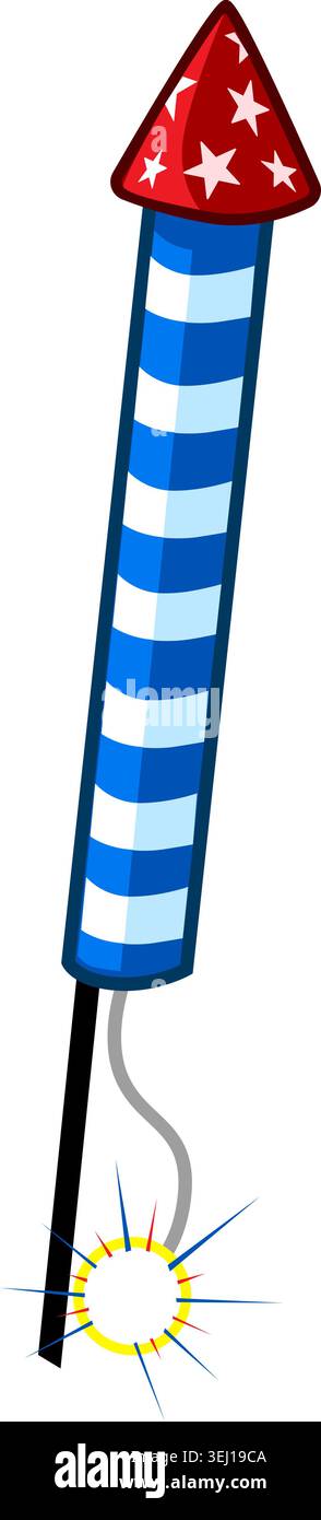 July 4th - Rocket C Stock Vector