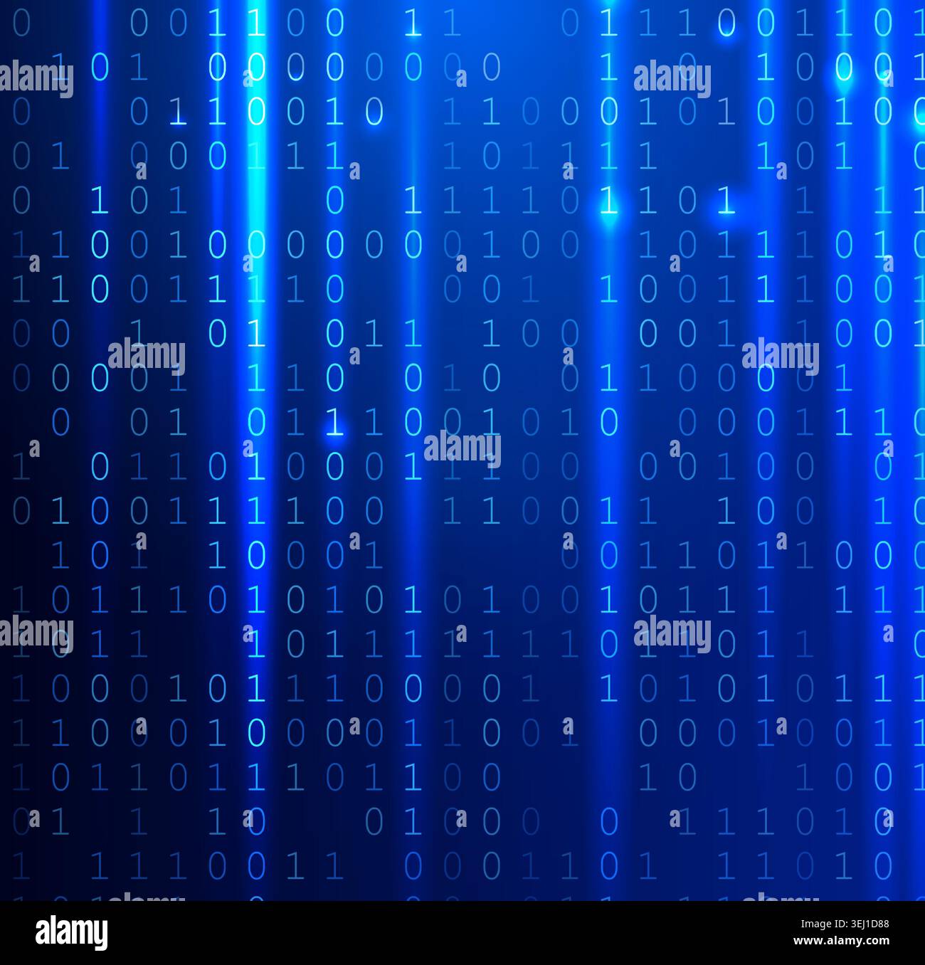 Blue Binary Data Software Programming Code Background. Random Parts of Program Code. Digital Data Technology Concept. 1 0 Machine Code. Random Binary Stock Vector