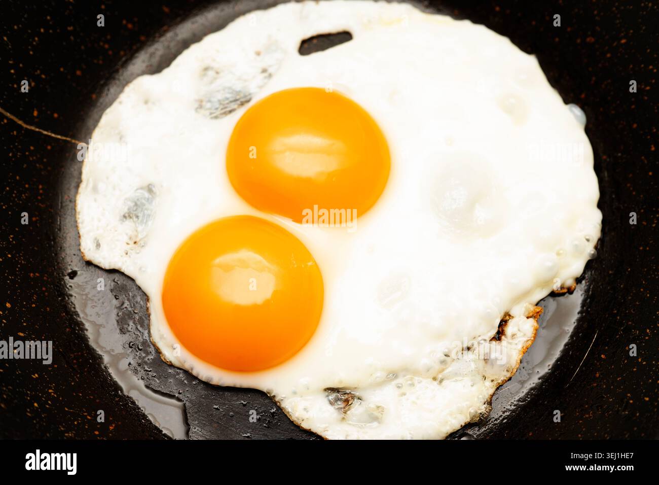 Double yolk egg Stock Photo