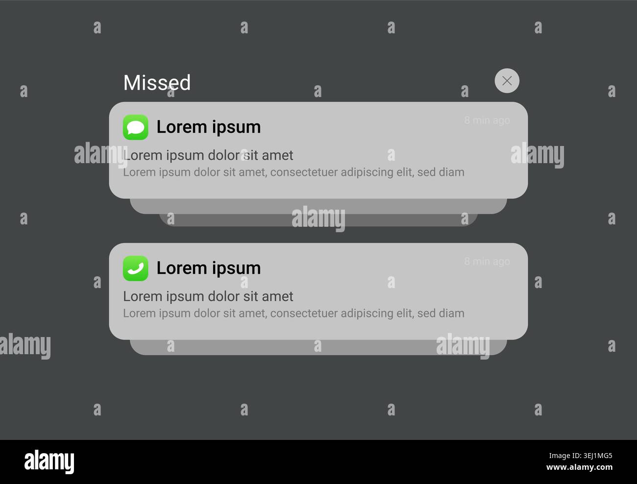 Text screen interface ui chat. Smartphone mockup icon vector layout template app screen Stock Vector