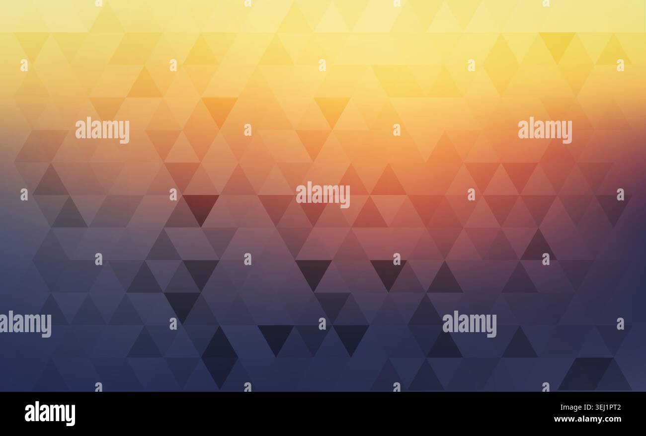 Abstract geometric triangle pattern background colorful gradient. Texture modern polygon composition elegant minimal digital design backdrop Stock Vector