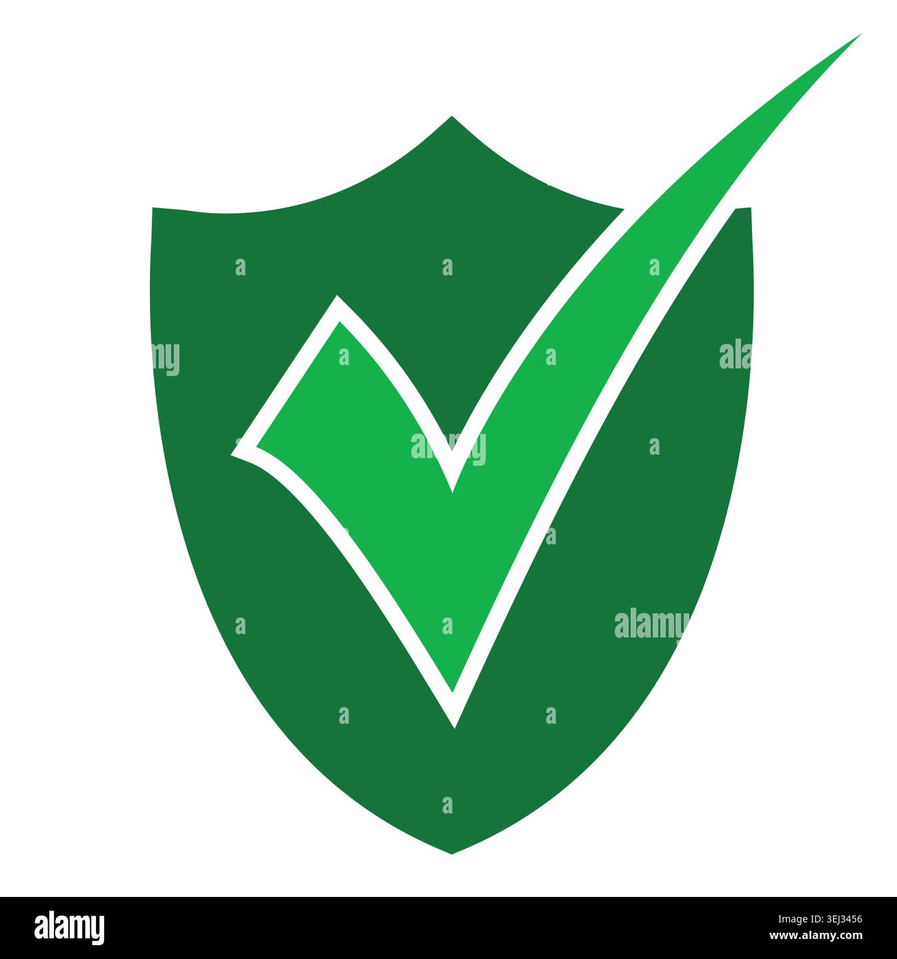 Digital shield emblem featuring verification checkmark, symbolizing cybersecurity approval Stock Vector