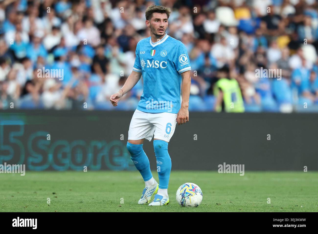 Billy Gilmour of SSC Napoli during the Serie A 2025/2026 football match between SSC Napoli and Udinese Calcio at Diego Armando Maradona stadium in Naples (Italy), May 24th, 2026. Stock Photo