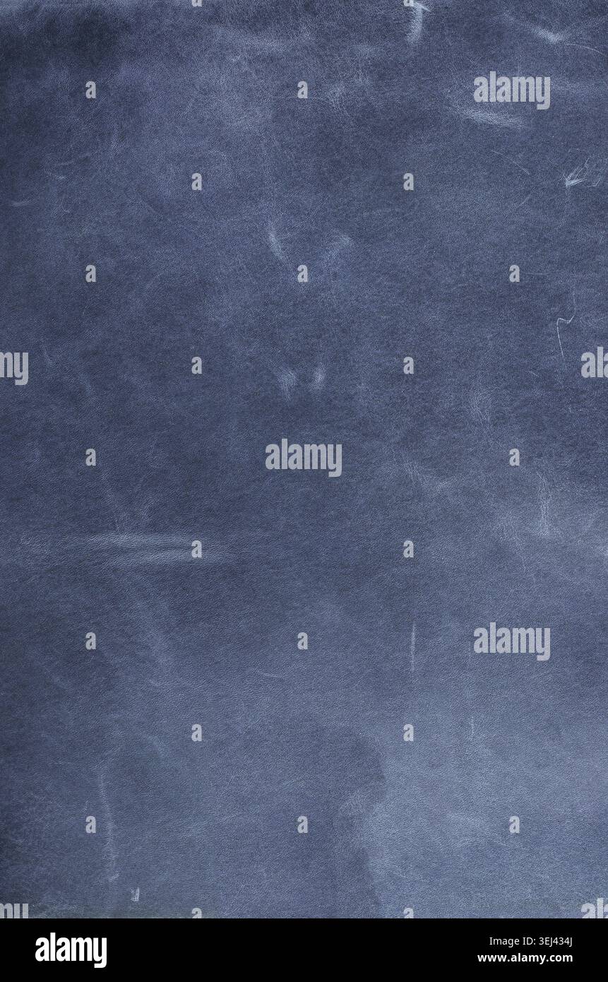 Blue leather texture closeup, useful as background Stock Photo