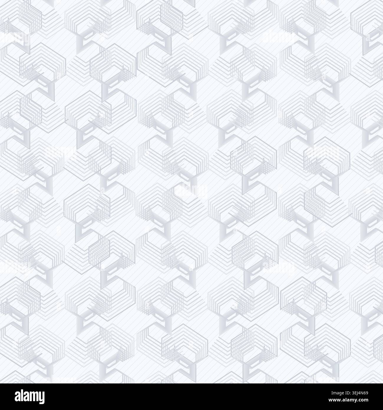 Clean geometric labyrinth background with repeated angular maze lines and subtle layered spacing Stock Vector