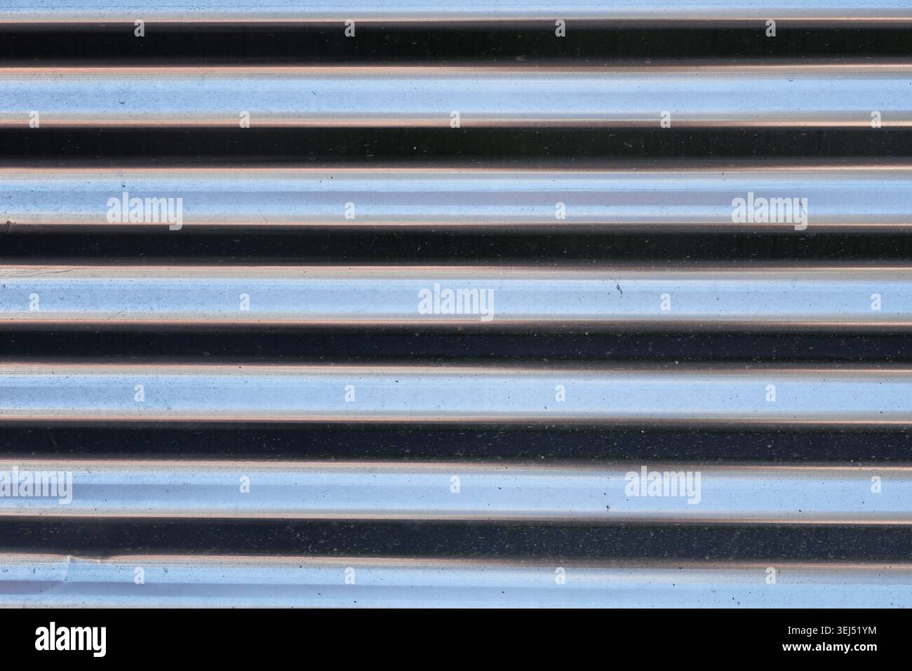 Corrugated Galvanized Metal Sheet Texture Stock Photo