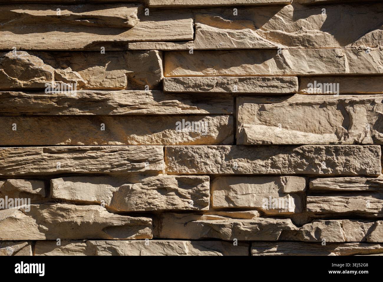 Decorative Stone Veneer Siding Wall Texture Stock Photo