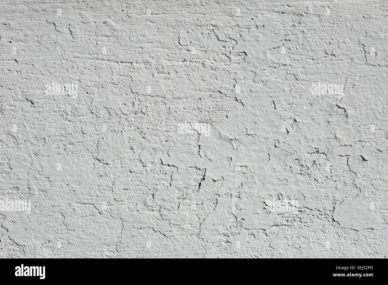 Peeling White Paint on Concrete Wall Texture Stock Photo
