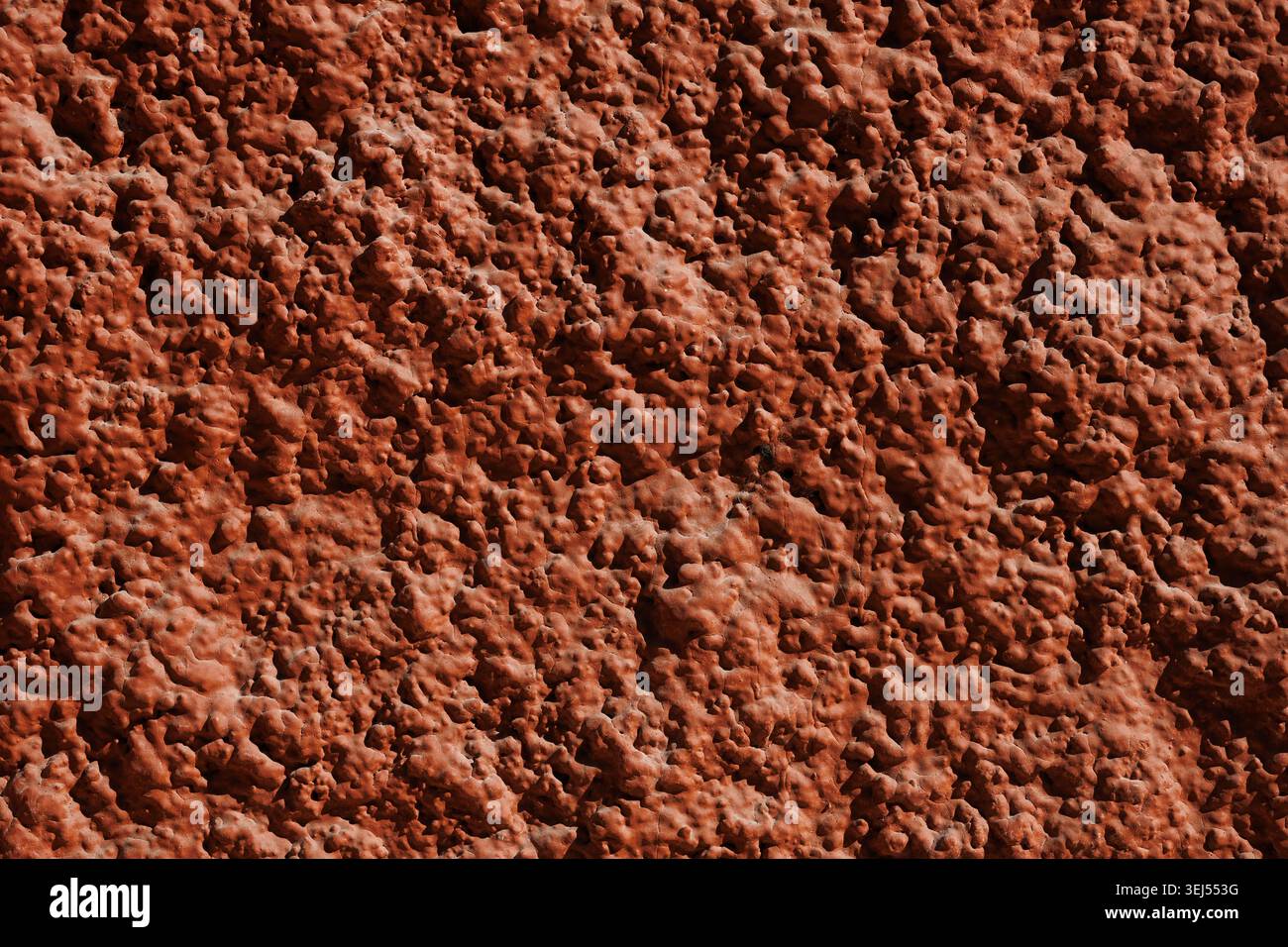 Rough Terracotta Stucco Wall Texture Stock Photo
