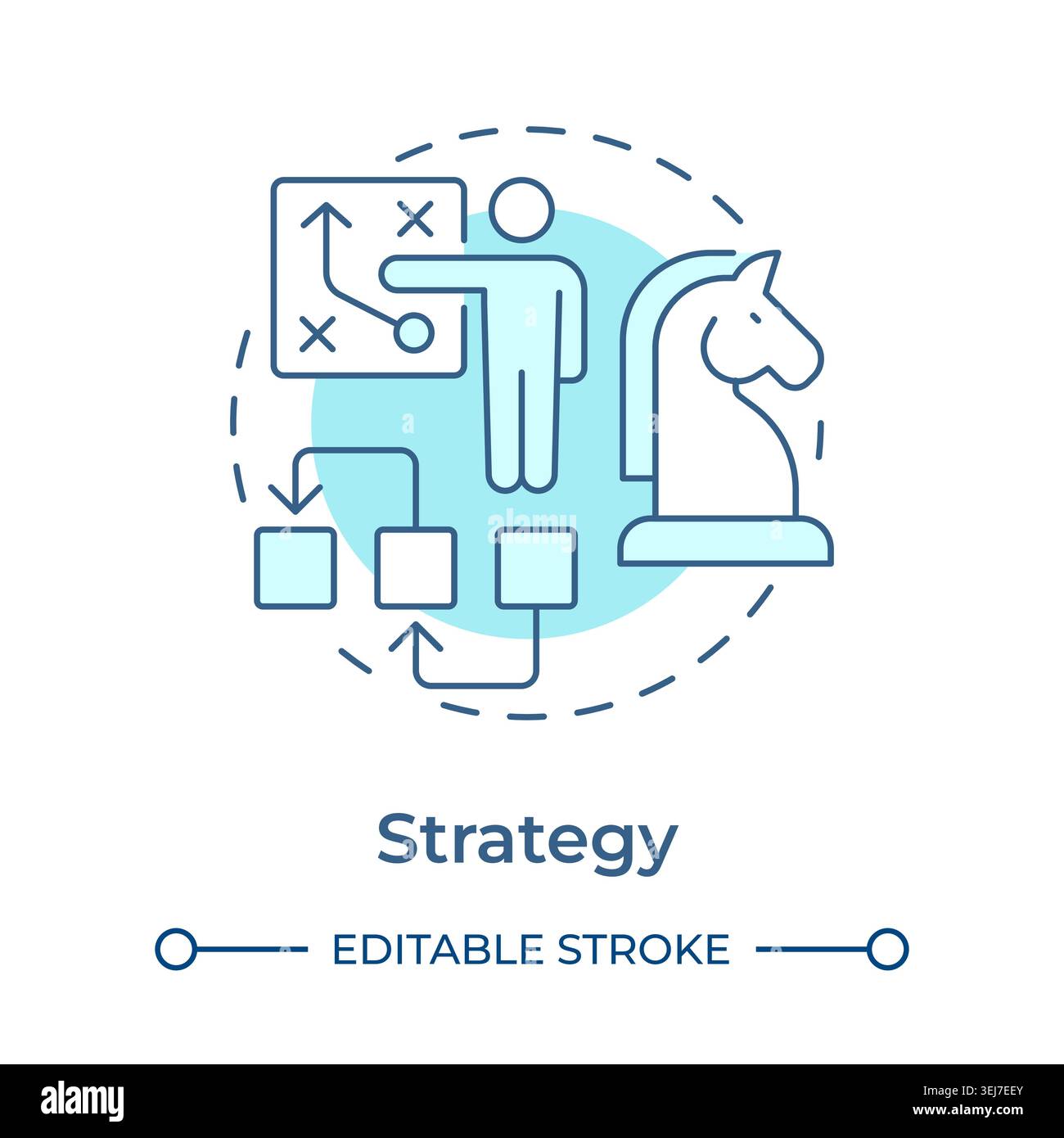 Strategy soft blue concept icon Stock Vector