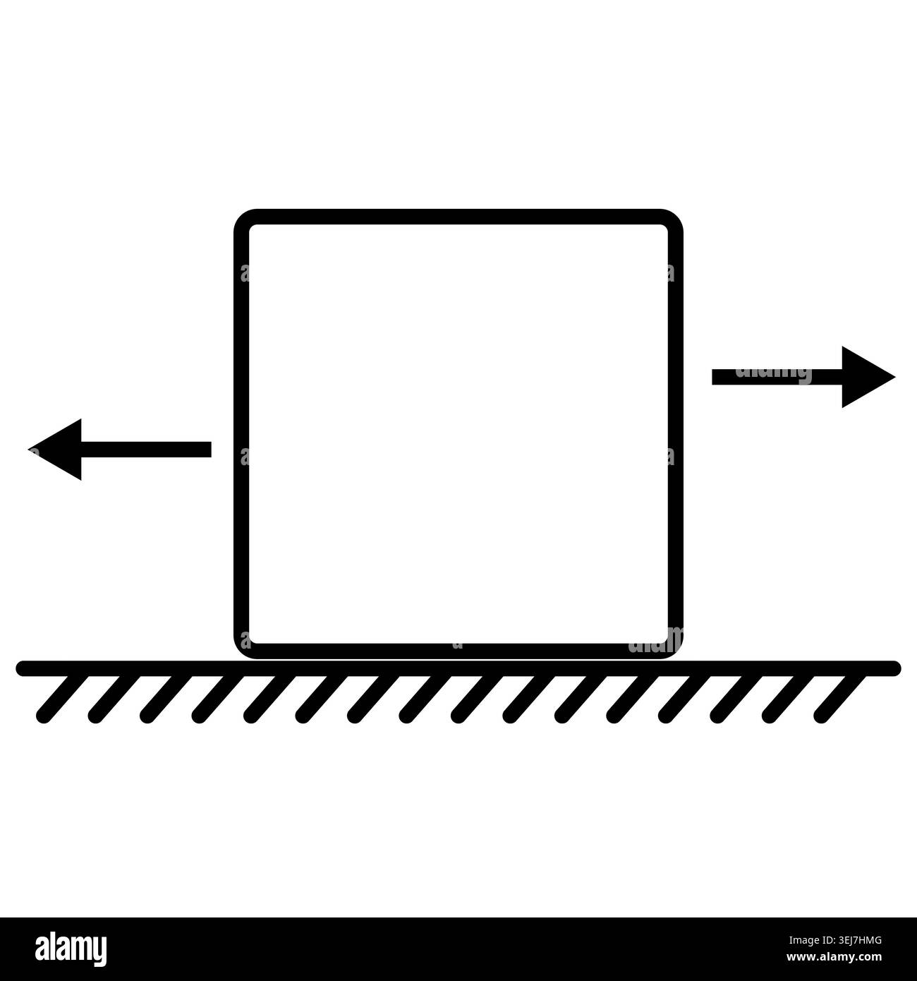 Physics friction diagram Black and White Stock Photos & Images - Alamy