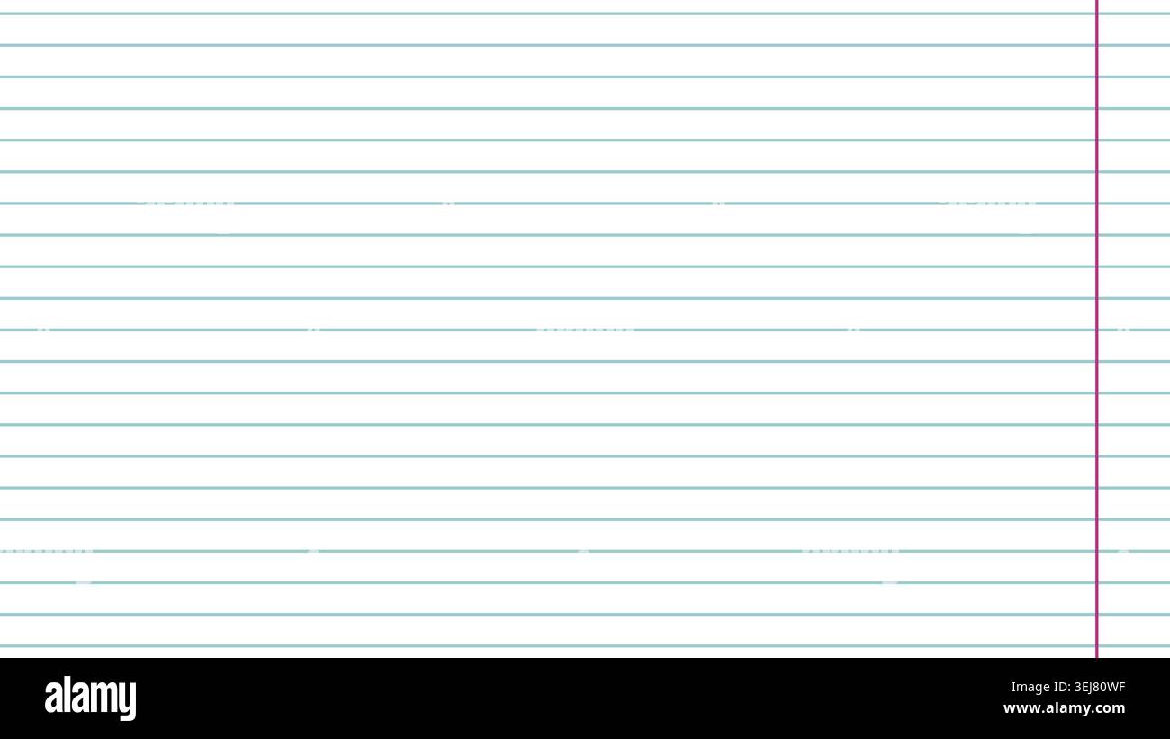 Lined Notepad Paper Background with Margin Stock Vector