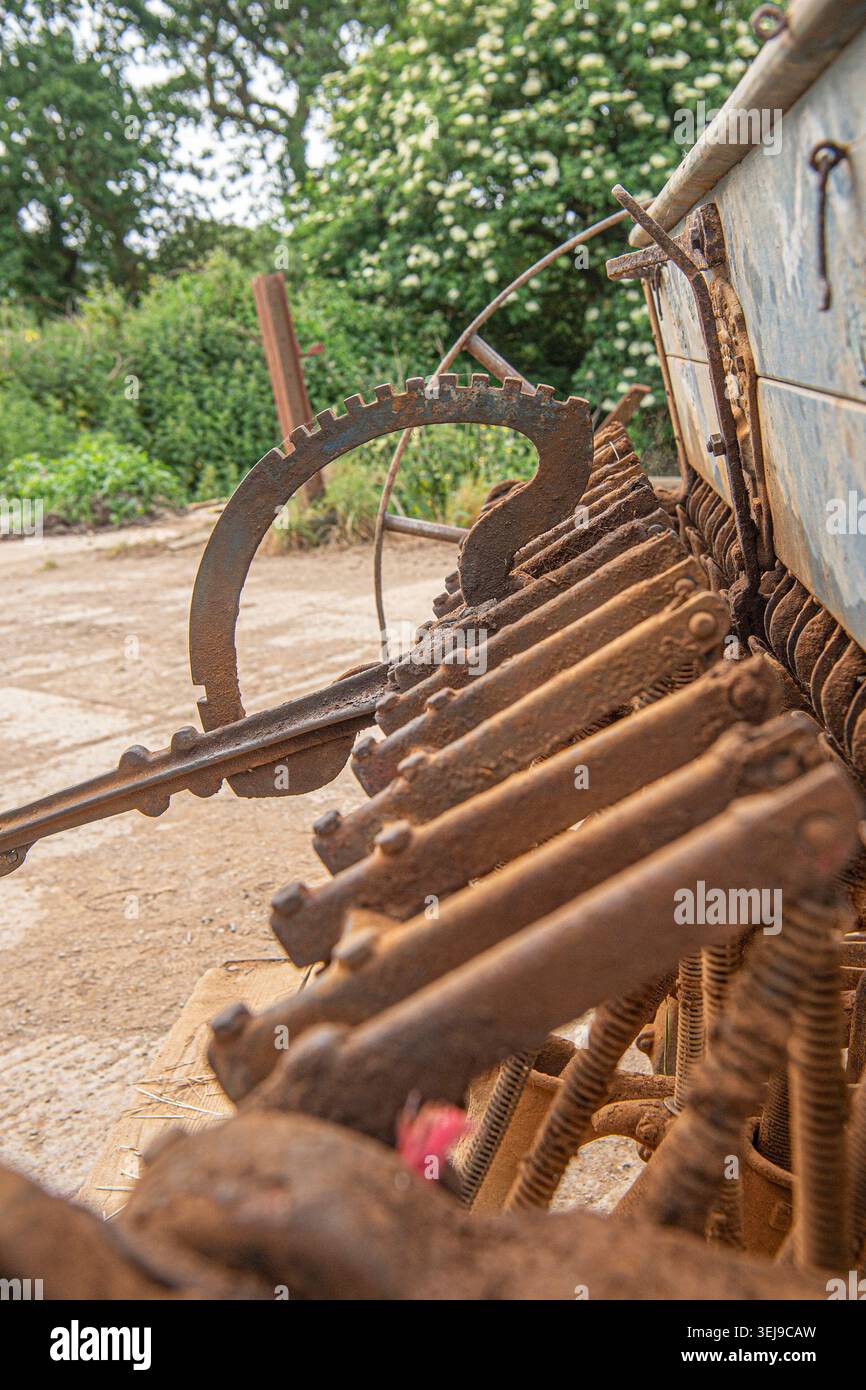 vintage Brenton Cornish Seed Drill Stock Photo