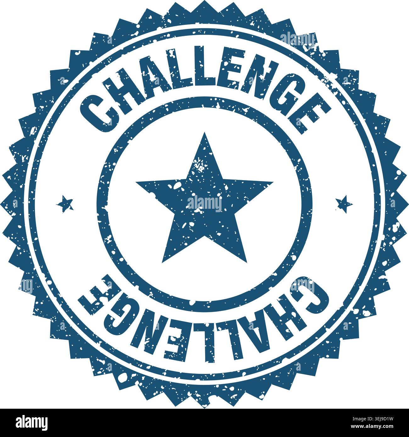 challenge stamp. challenge blue grunge round stamp Stock Vector