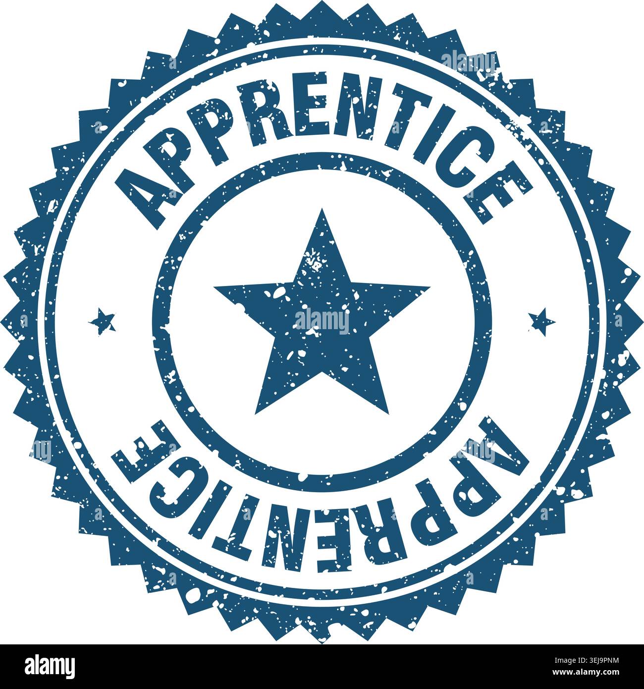 apprentice stamp. apprentice blue grunge round stamp Stock Vector
