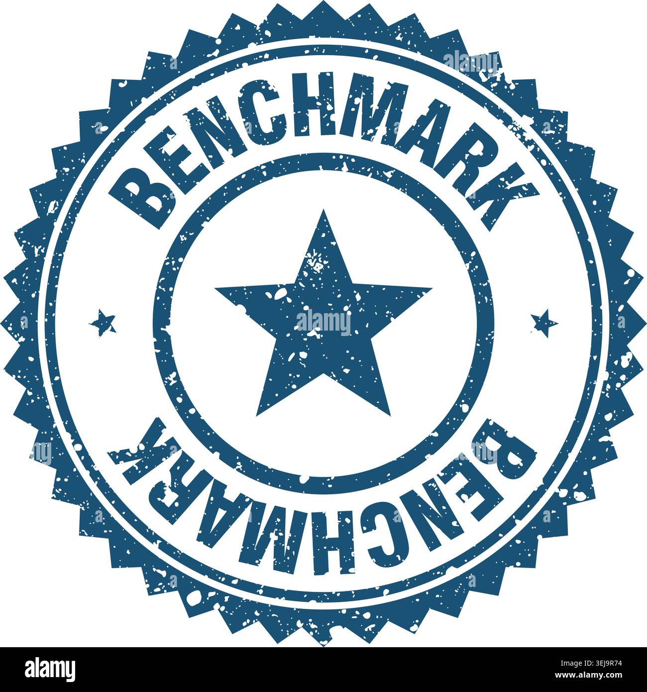 benchmark stamp. benchmark blue grunge round stamp Stock Vector