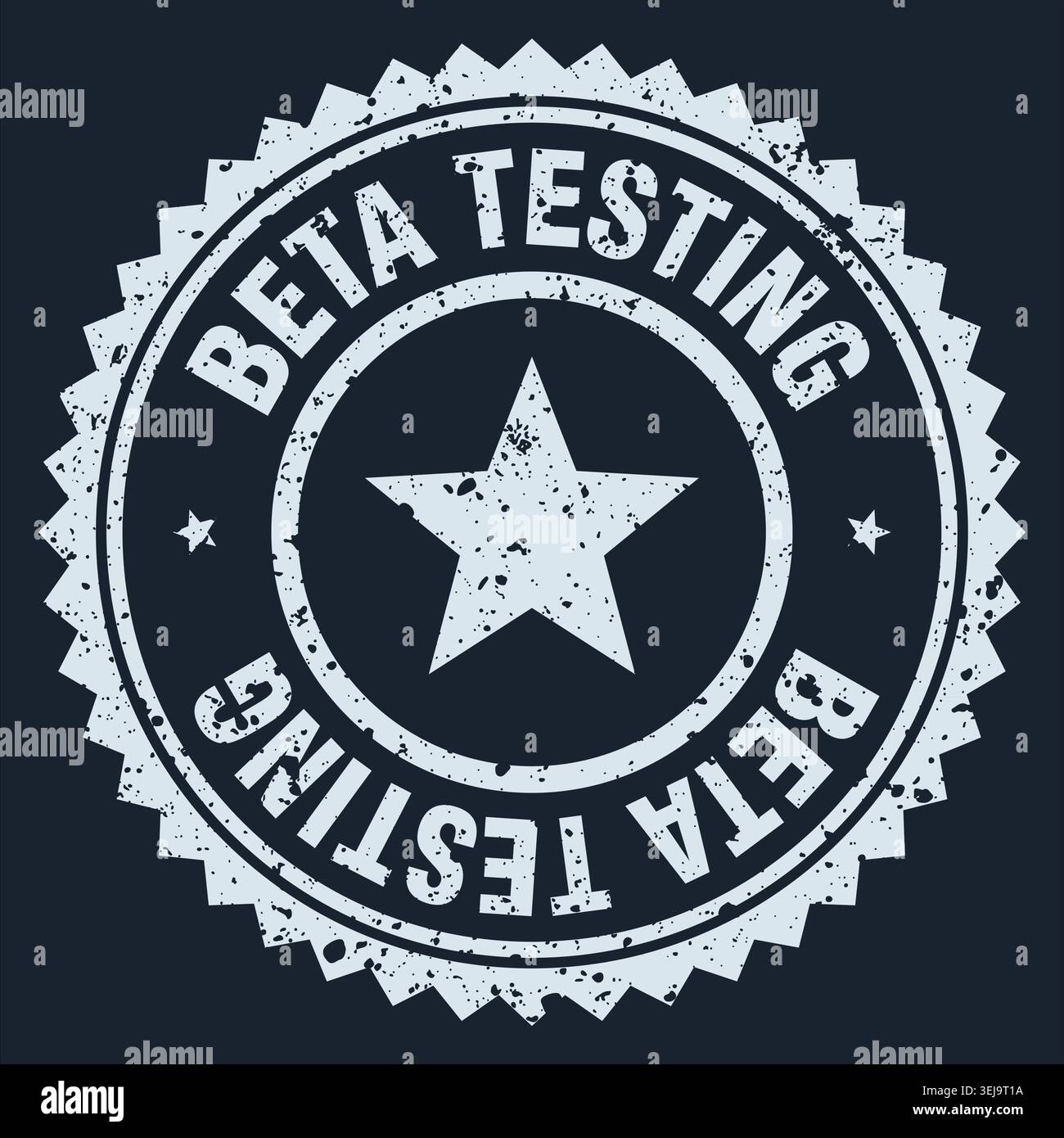 beta testing stamp. beta testing white grunge round stamp Stock Vector