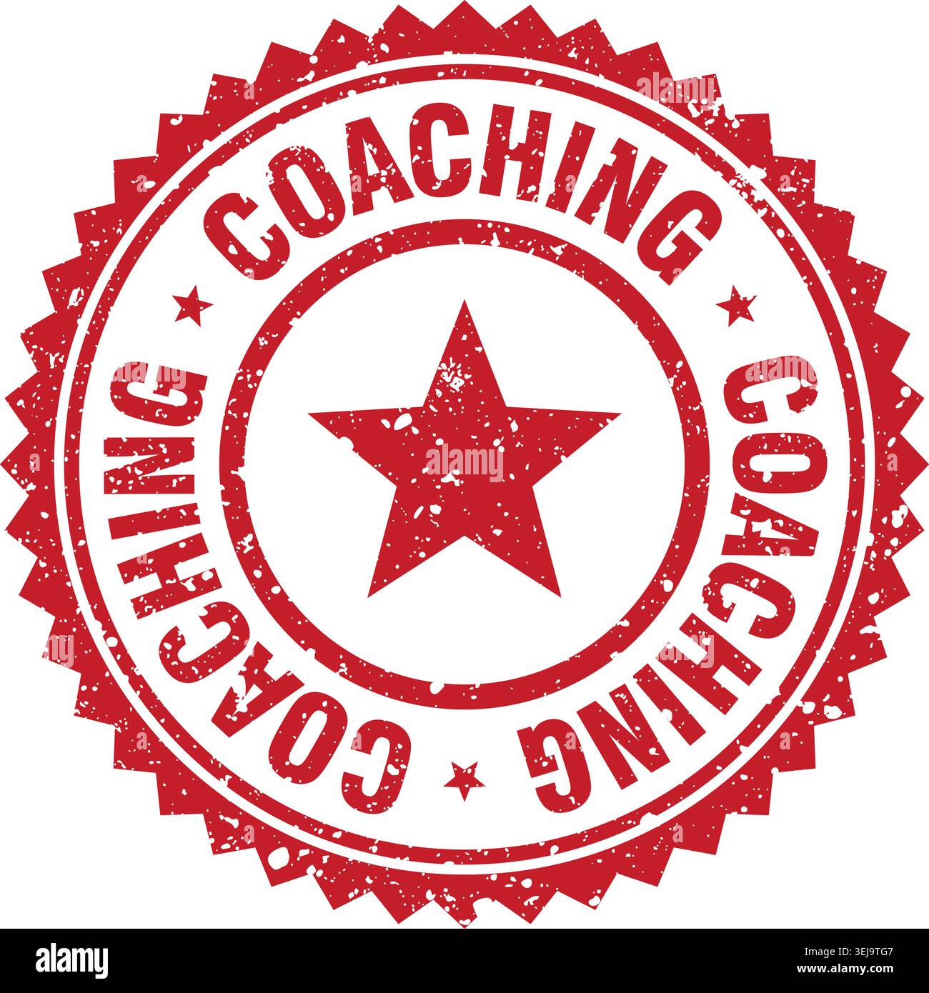 coaching stamp. coaching red grunge round stamp Stock Vector