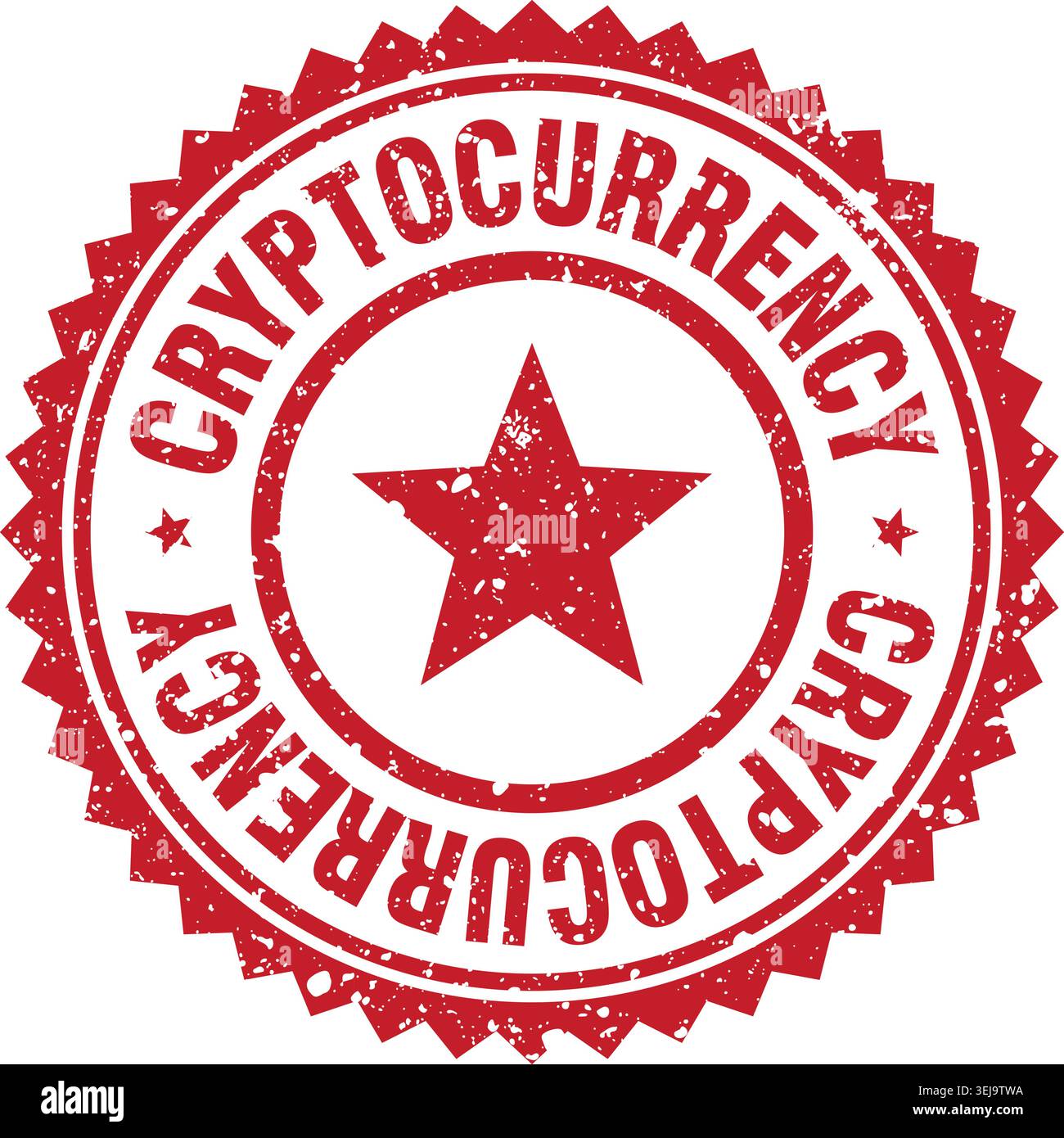 cryptocurrency stamp. cryptocurrency red grunge round stamp Stock Vector