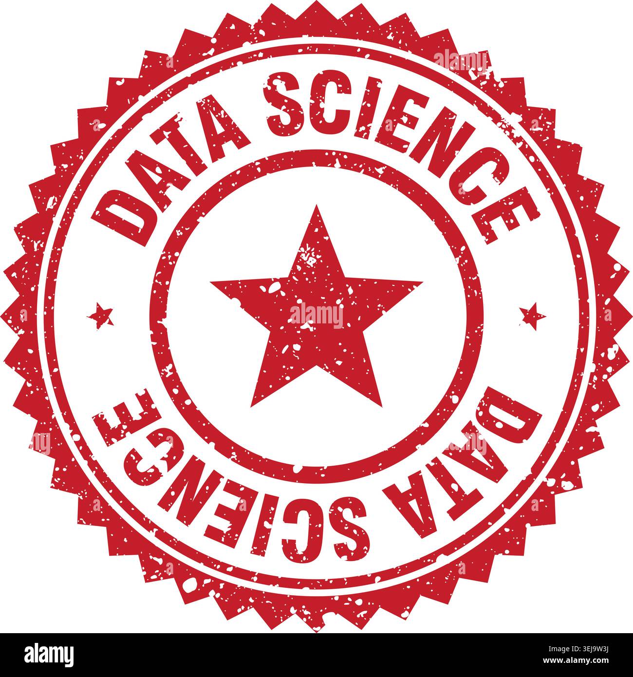 data science stamp. data science red grunge round stamp Stock Vector