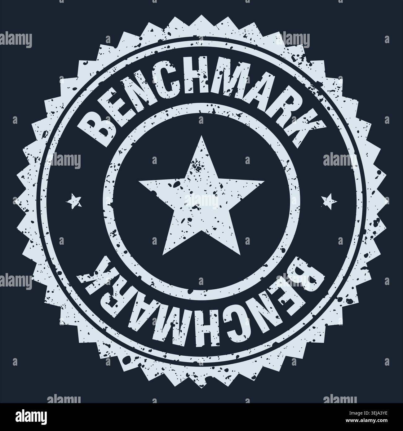 benchmark stamp. benchmark white grunge round stamp Stock Vector