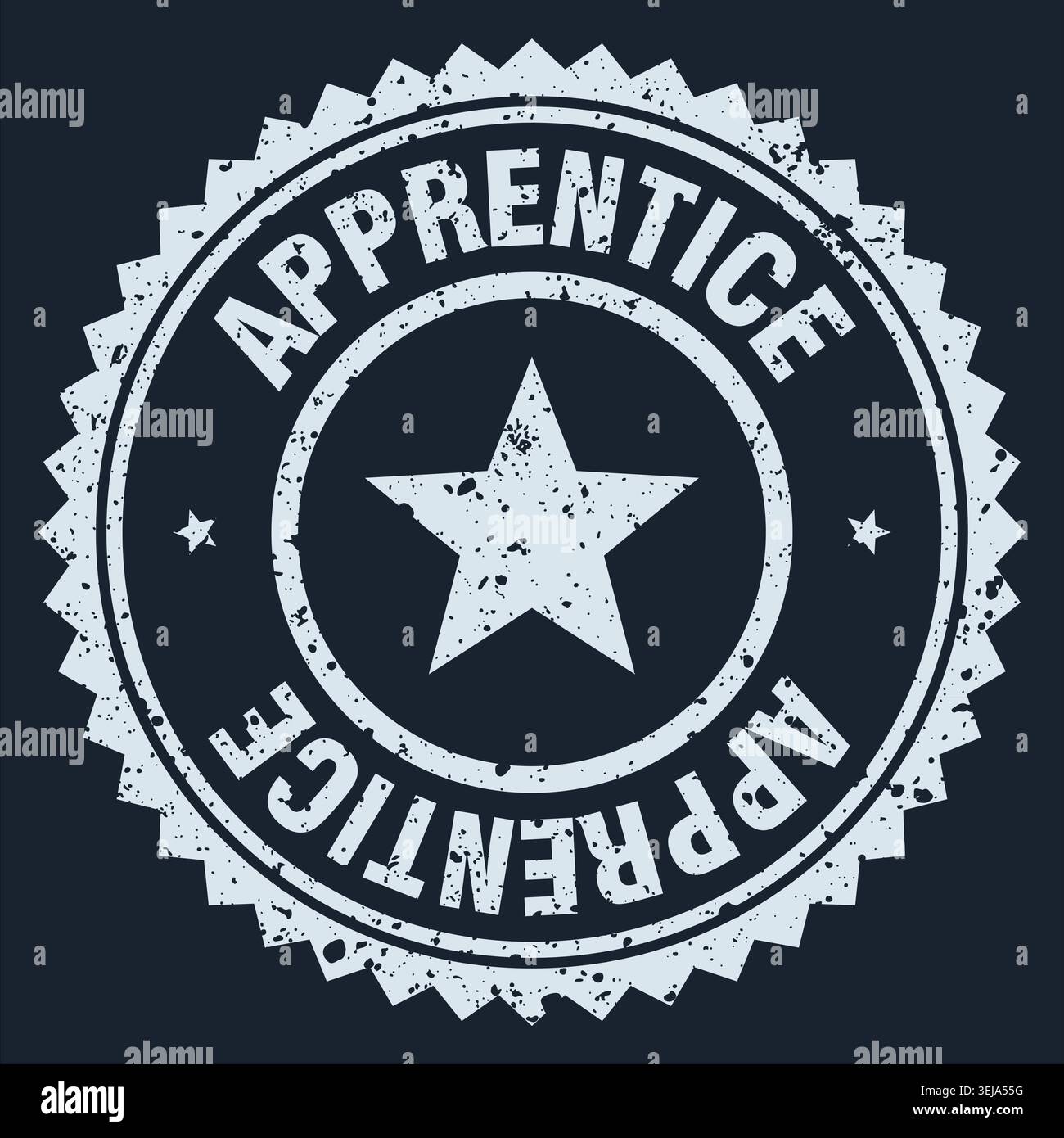 apprentice stamp. apprentice white grunge round stamp Stock Vector