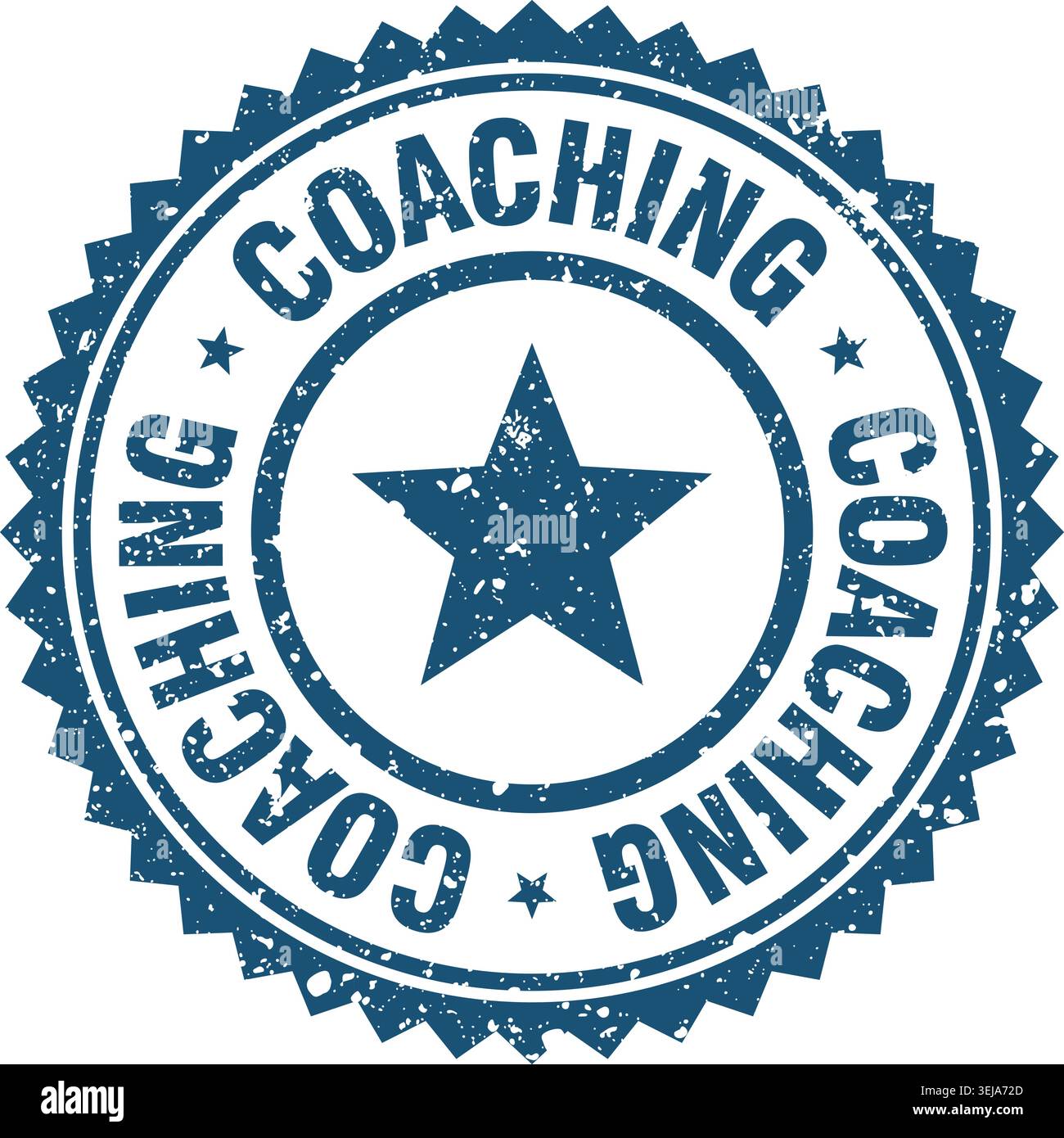 coaching stamp. coaching blue grunge round stamp Stock Vector
