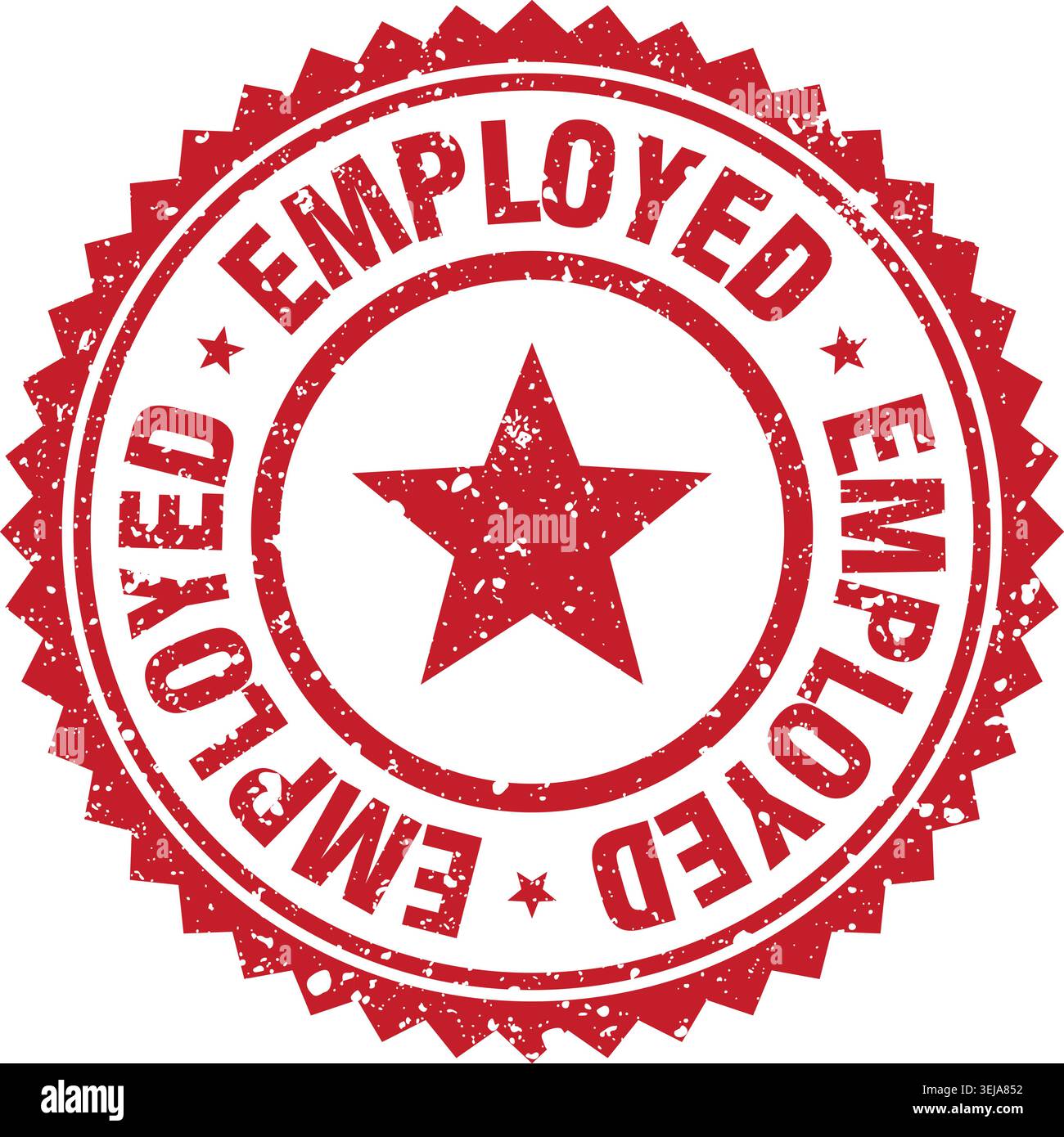 employed stamp. employed red grunge round stamp Stock Vector