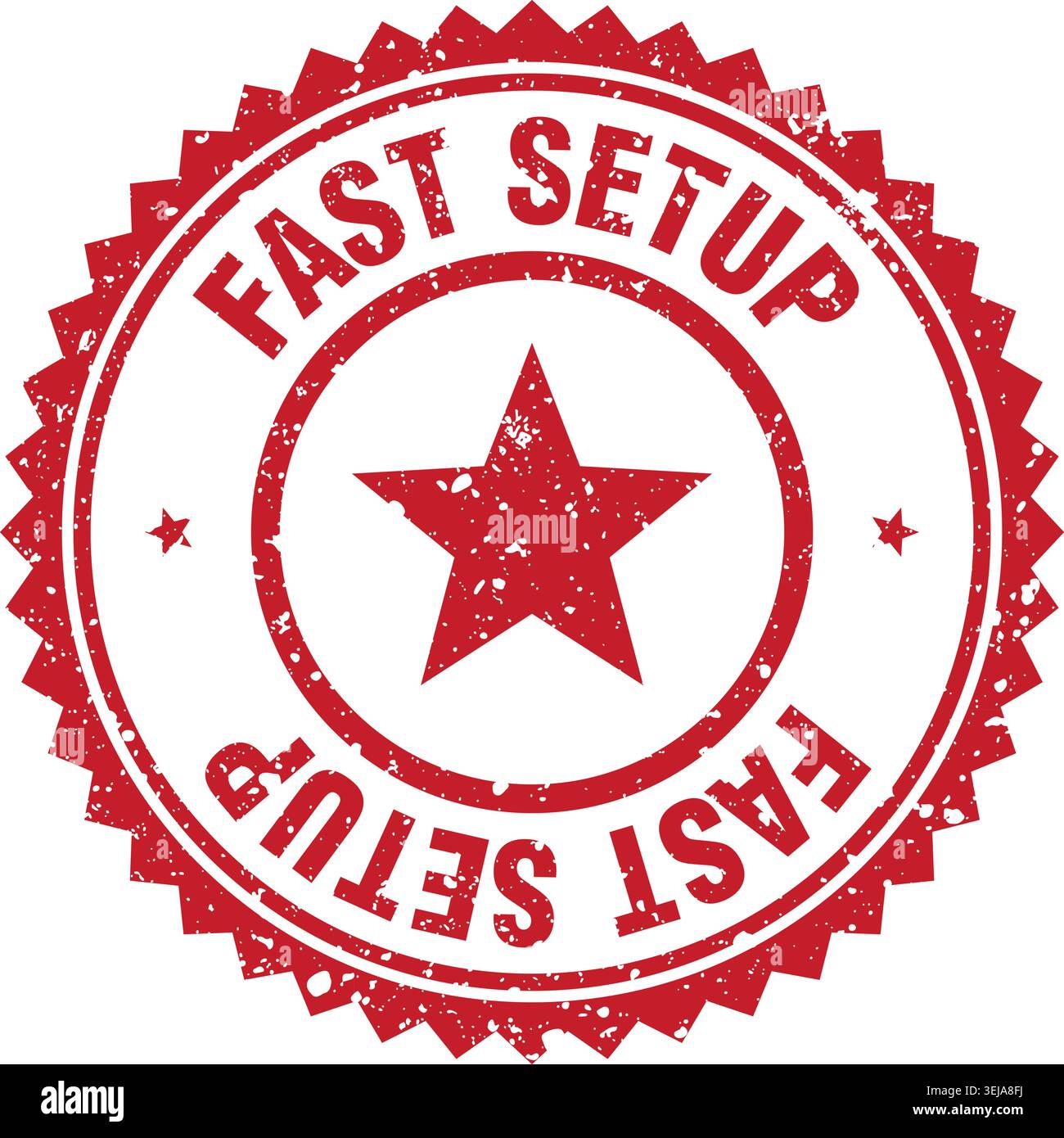 fast setup stamp. fast setup red grunge round stamp Stock Vector