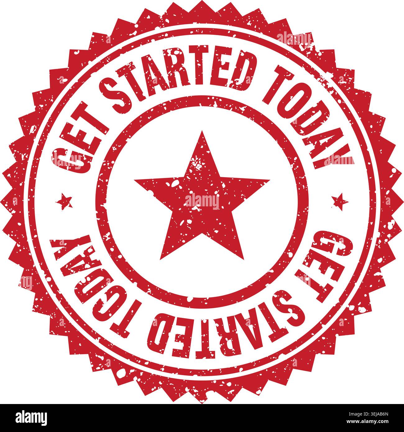 get started today stamp. get started today red grunge round stamp Stock Vector