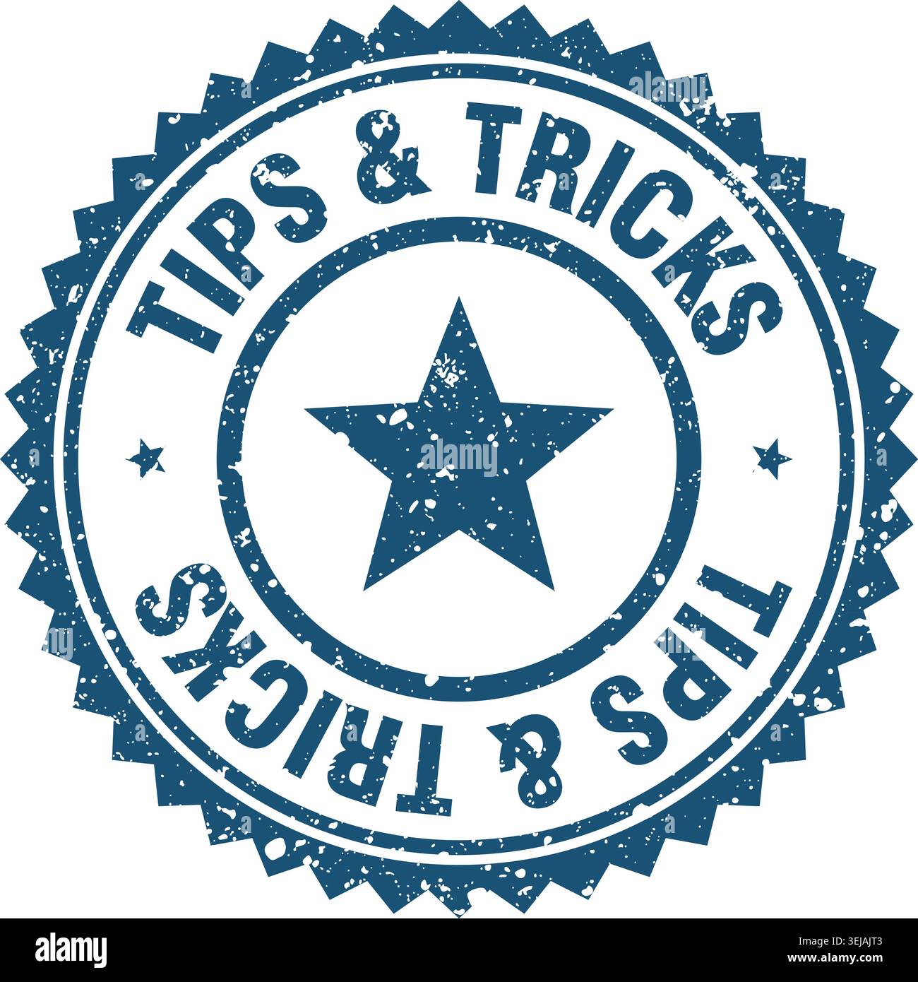 tips & tricks stamp. tips & tricks blue grunge round stamp Stock Vector