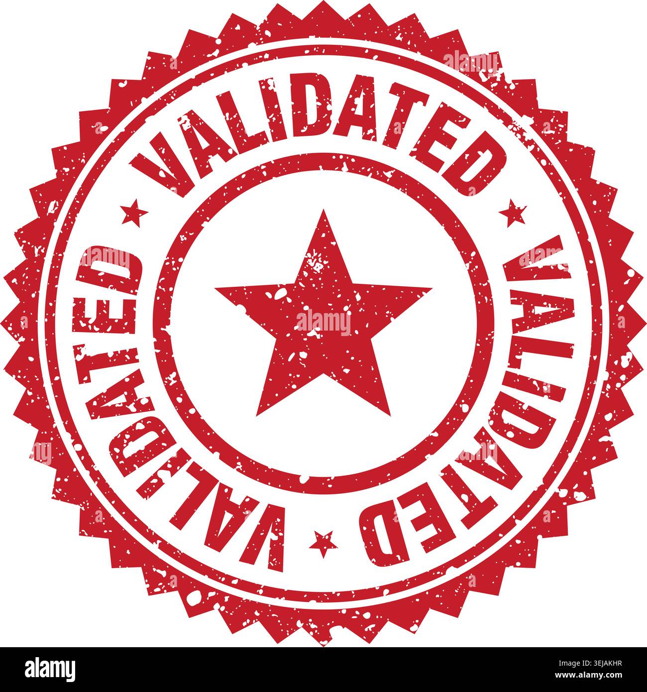 validated stamp. validated red grunge round stamp Stock Vector