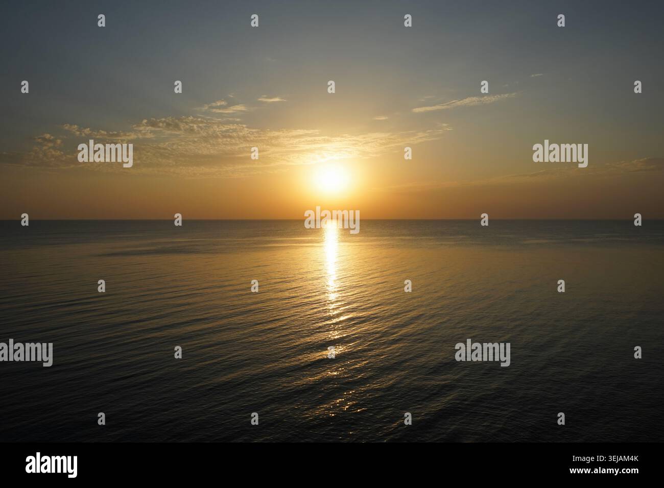 Scenic Sunset in Baltic Sea, Lithuania Stock Photo